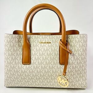 NEW Women’s Michael Kors Small Ruthie Logo Satchel/Tote Vanilla